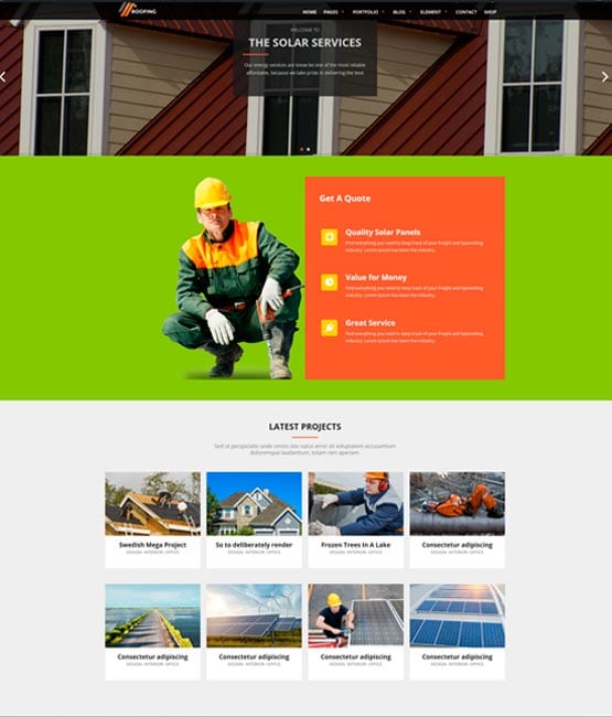 latest projects screen